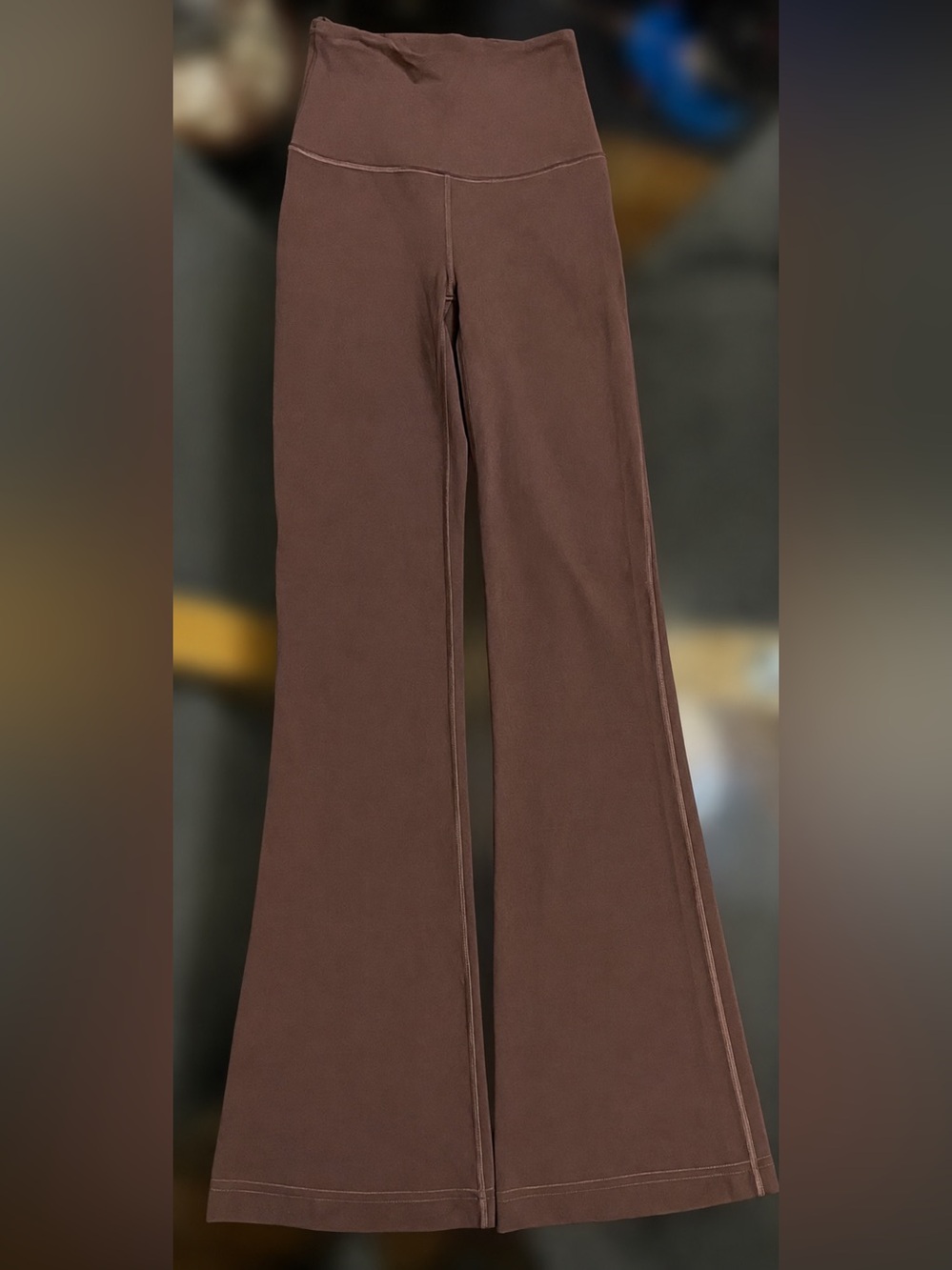 Lululemon Groove Super-High-Rise Flared Pant Nulu Java Brown Size 0 - Picture 7 of 7